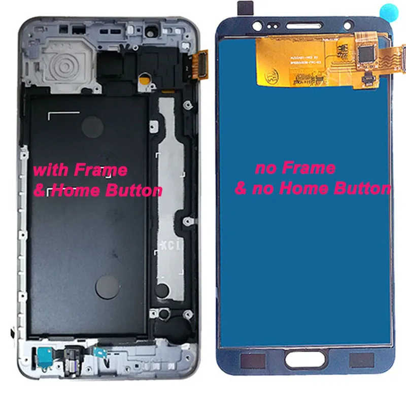 J710 LCD For Samsung Galaxy J7 SM-J710FN J710F J710M J710Y J710G J710H Touch Screen Digitizer Assembly Frame Home Button