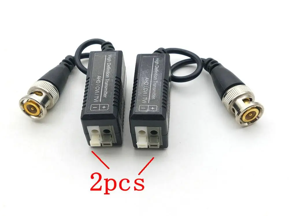 

2 шт., коаксиальный кабель BNC к UTP CAT5 для видеонаблюдения HD AHD HD TVI CVI 1080P