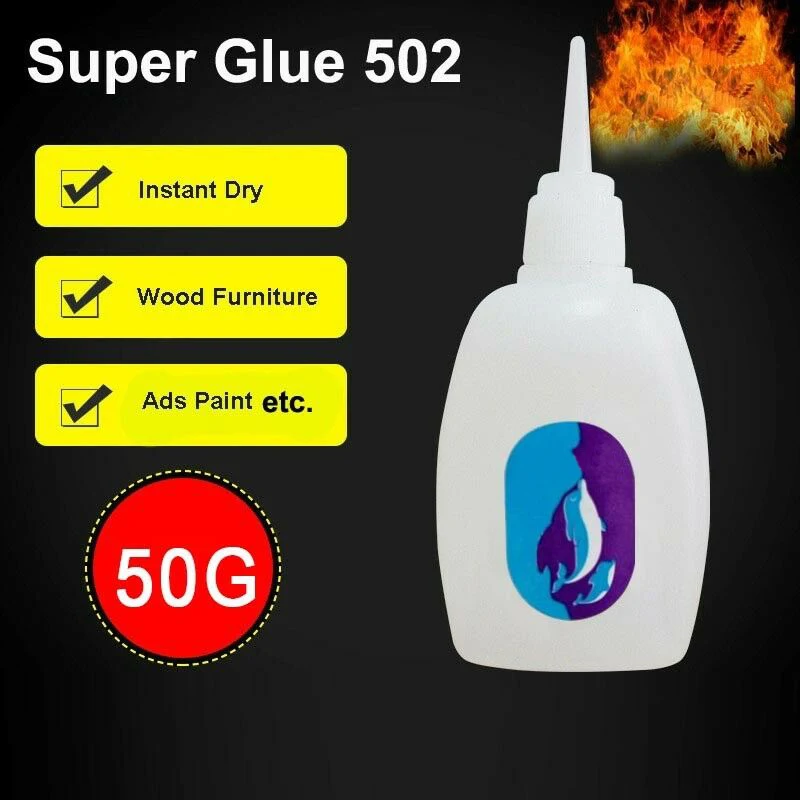 

Instant Strong Super Glue 502 Adhesive Adhesion Fast Repairing for Toys Crafts TRYC889 TRYC889