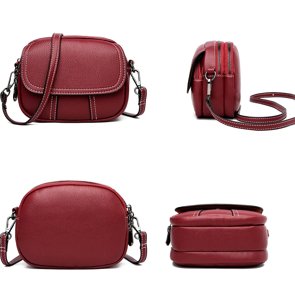 Сумка женская круглая из двух главных сумок роскошный брендовый кожаный