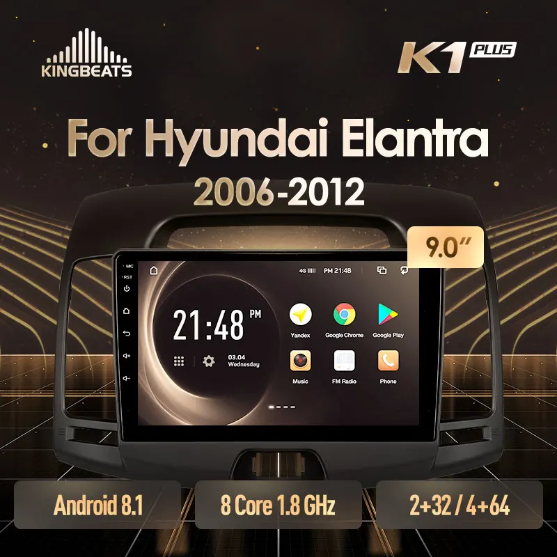 KingBeats штатное головное устройство for Hyundai Elantra 4 HD 2006-2012 GPS Android 8.1 автомагнитола на