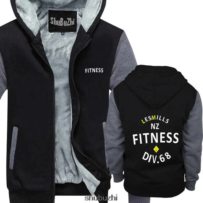 Мужские Les Mills поли хлопок теплое пальто черный тонкий тренировочный Спорт Толстая Толстовка для спортзала бег Мужская s shubuzhi брендовая Толстовка sbz3284 - Цвет: black grey
