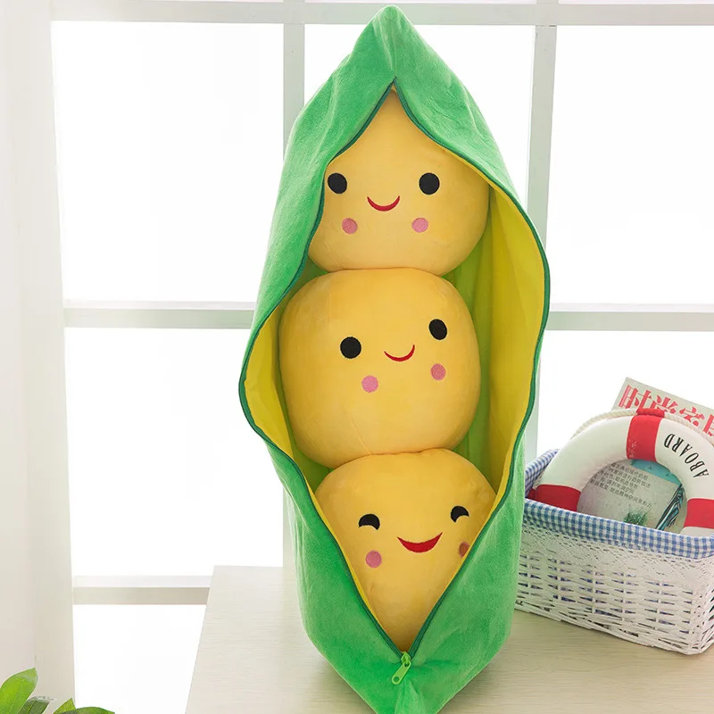 Creative Cute Pea Pod Plush Toy Doll Baby Pillow Furnishings Give Children A Birthday Present Home Decortion M024 | Игрушки и хобби