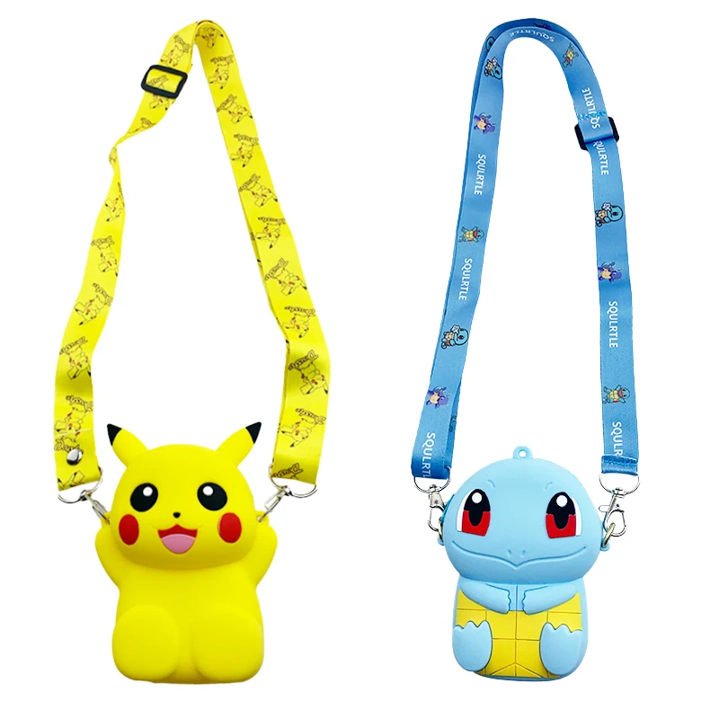 Оригинальный силиконовый кошелек для монет Pokemon Pikachu Eevee мультяшная сумка