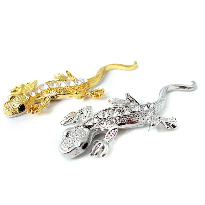 

New 3D Car Sticker Alloy Metal Wall Lizard Gecko Auto Exterior Decoration
