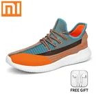 Кроссовки Xiaomi мужские легкие, дышащая сетчатая обувь для бега, удобные на шнуровке, Нескользящие прогулочные