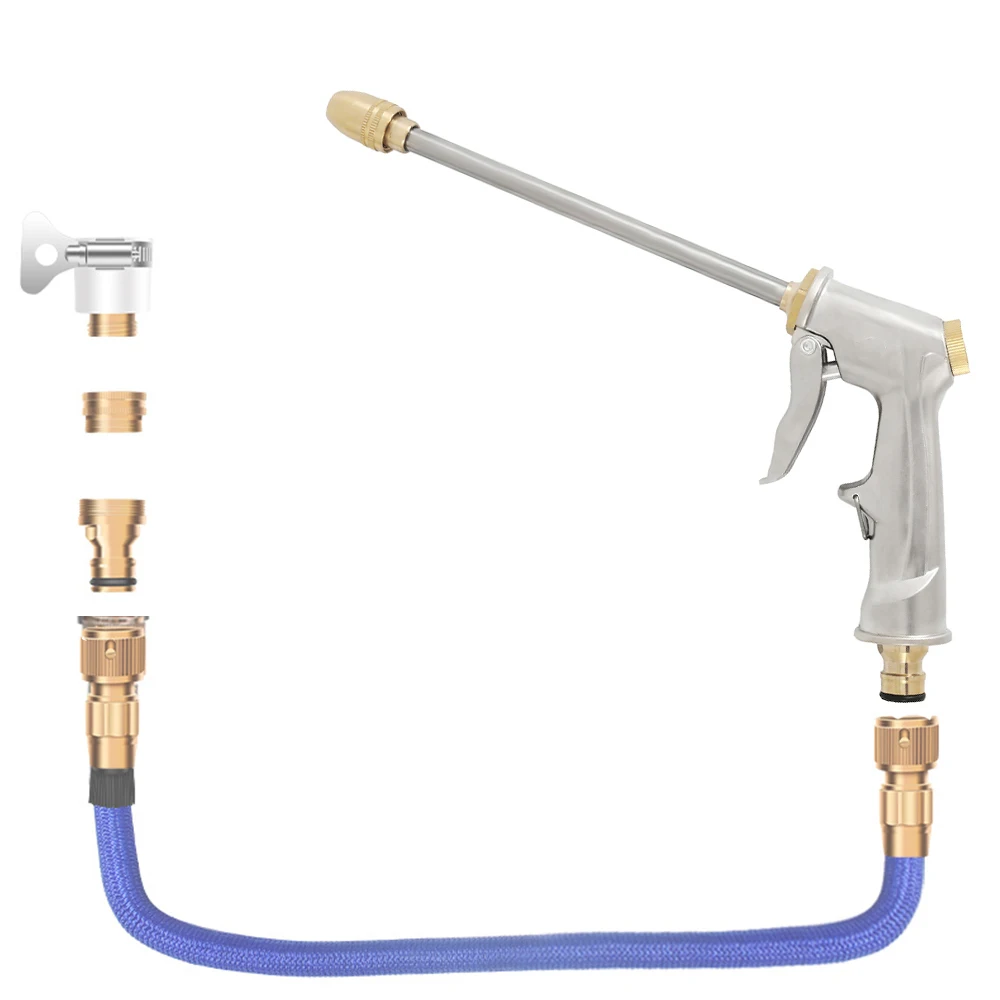 Водяной пистолет, садовый шланг, насадка для распыления воды, регулируемая мойка высокого давления для растений, цветов, бытовой очистки, автомобильная мойка