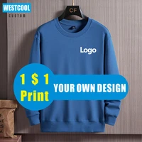 high quality cotton sweater custom logo print embroidery personal design brand hoodies 7 colors sweatershirt westcool 2021