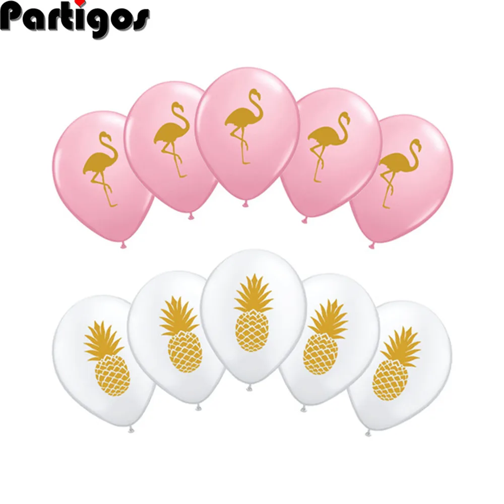 10 шт 12 дюймов Фламинго/ананас латексный воздушный шар для дня рождения свадьбы