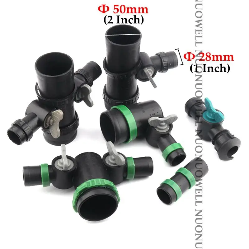 " Φ28mm 2" Φ50mm тонкий мягкий спрей лента соединитель клапан микро орошения водопровод капельного шланга соединения фитинги для труб