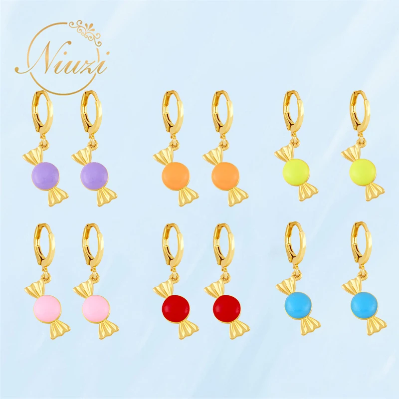 

K-pop Cute Candy Drop Pendant Earrings For Women Korea Fashion Unusual Creative Teen Girls Dangle Earring New Trend Female Gift