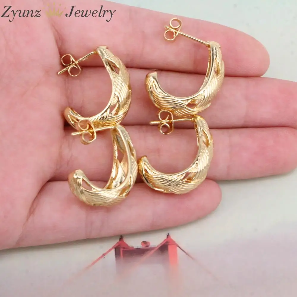 

5 Pairs, Metal Geometric Stud Earrings For Women Golden Copper Geometric Earrings Brinco Jewelry