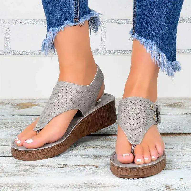 

New Women Heels Sandals Platform Wedges Shoes For Women Summer Sandalias Mujer Casual Flip Flops Plus Size Women Sandals 2021