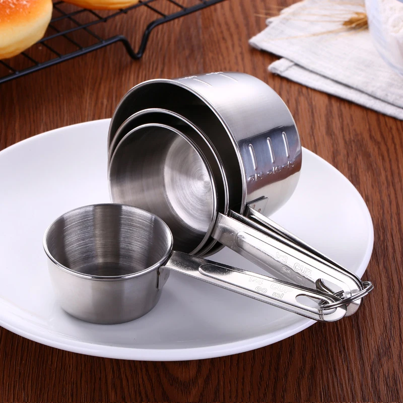 

4pcs/Set Stainless Steel Measuring Spoons Coffee Powder Spoon Measuring Cup Kitchen Scale Pastry Baking Tools balance cuisine