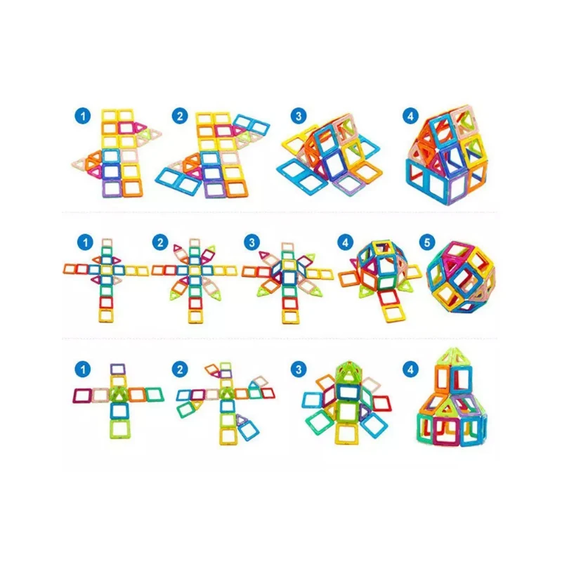 60 шт. стандартный 3d конструктор с магнитом комплект строительных моделей