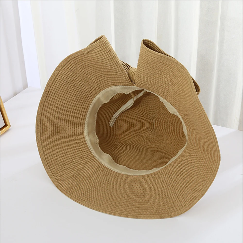 

Wide-brimmed Hat Large Beach Hat Panama Women's Straw Hat UV Protection Foldable Sun Protection Hat Holiday Outdoor Sport Hat