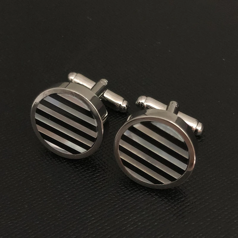 

FLEXFIL Luxury shirt cufflinks for men's Brand cuff buttons cuff links gemelos High Quality shell wedding abotoaduras Jewelry