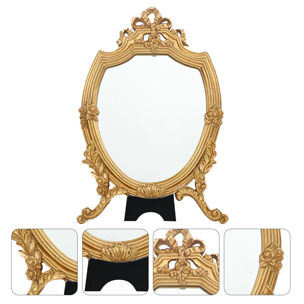 

Зеркало настольное прозрачное в стиле ретро для косметики, 1 шт.