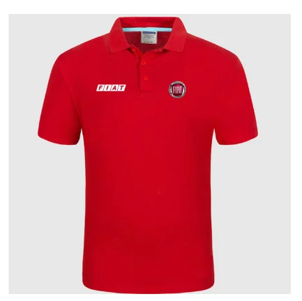 

High quality for FIAT logo Polo classic brand Men Polo Shirt Men Casual solid Short Sleeve cotton polos