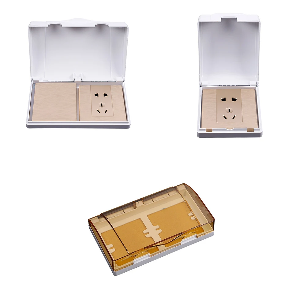 Белое двойное защитное устройство для разъема чехол электрического защитный