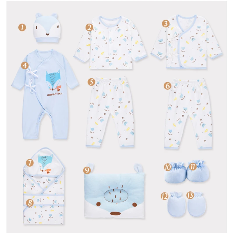 

Newborn Rompers Clothes Infant Clothing Long sleeve Set Printing Shirt Pants Baby 100% Cotton New Year Gift