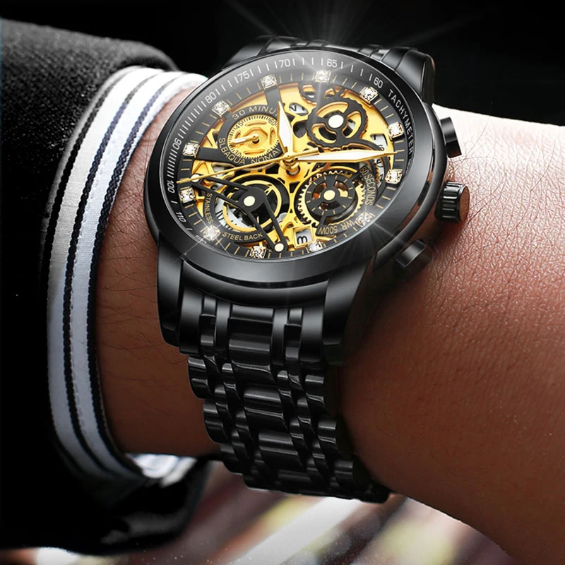 Спортивные часы с календарем новые модные деловые водонепроницаемые мужские Nektom