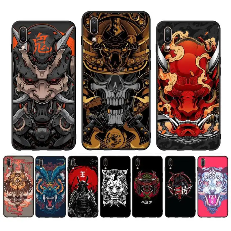 

Japanese samurai Phone Case Case For Oppo Reno Realme C3 6Pro Cover For vivo Y91C Y17 Y19