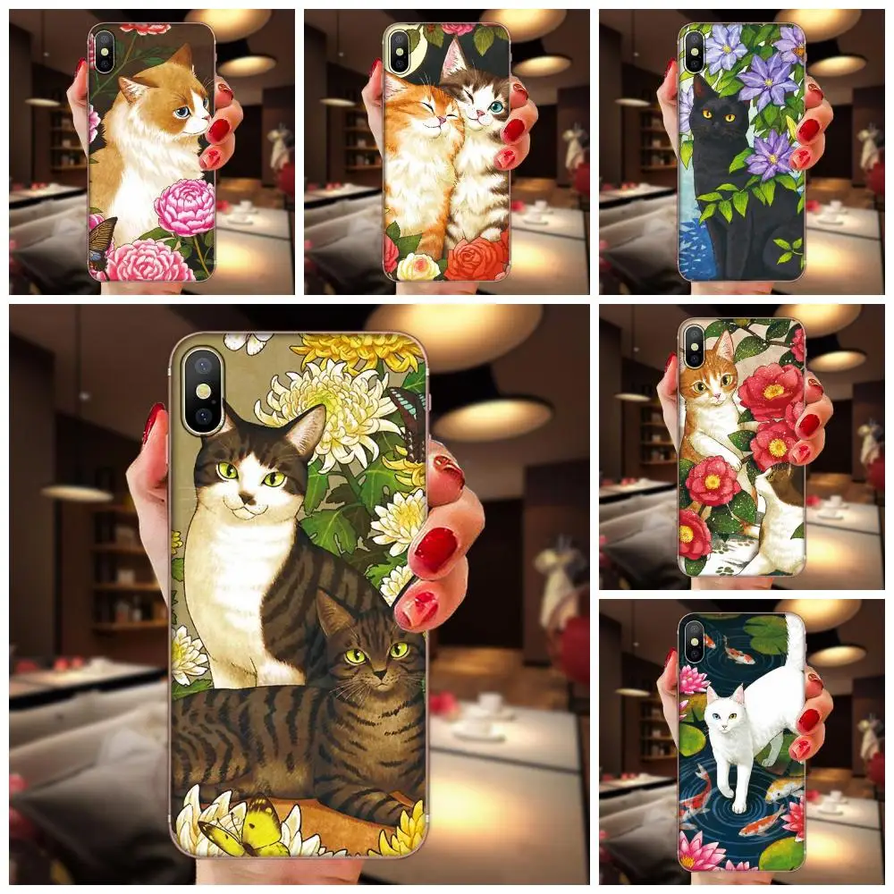 С кружевом детские носки с принтом котика мяу мягкий чехол кожи для huawei Honor 4C 5A 5C 5X6