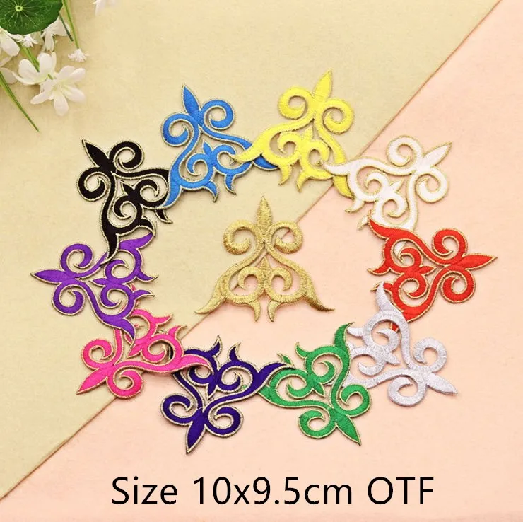 

New arrival 20 pcs 10x9.5cm flowers Embroidered patches iron on Jeans coat tshirt bag dress decor repair Motif accessory diy
