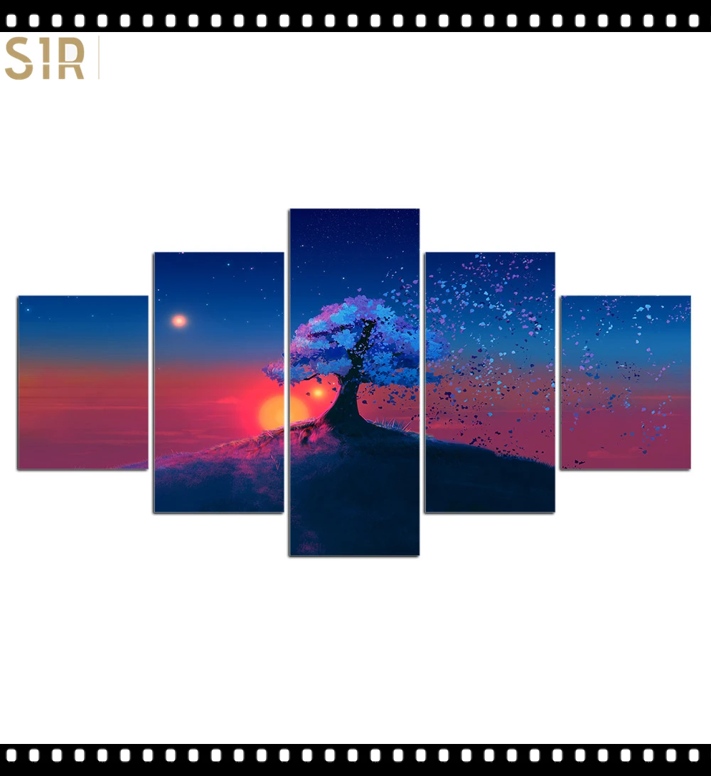 

Scenery Decorations for The Five - Part Poster Living Room Decoration Room Decor Anime Decor Wall Paintings Home Decor Wall Art