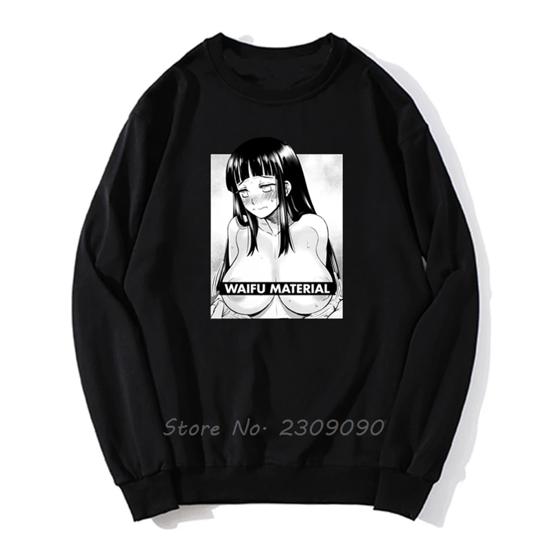 Худи xвидео аниме Хината вайфу материал Ahegao Винтажный стиль натуральные