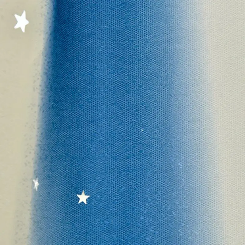 

Gradient Hollow Stars Curtain For Kids Baby Room Stripe Blue Sheer Curtain Living Room Window Sheer Drape Blinds X189#40