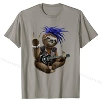 punk sloth as guitarist in heavy metal band t shirt tops shirts new crazy cotton men top t shirts europe