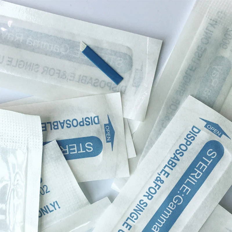 Оптом микроблейдинг 0 18 мм Tebori лезвия иглы стерилизованная микро игла нано лезвие