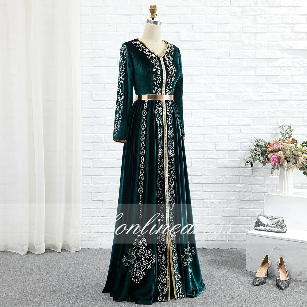 Bbonlinedress марокканские Caftan вечерние платья с бусинами ручная работа мусульманское