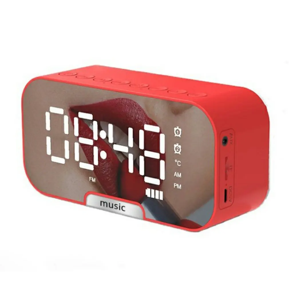 

Wireless Clock Speaker Radio Temperature Display Bedroom Alarm Clock Kitchen Office Smart Alarm Clock