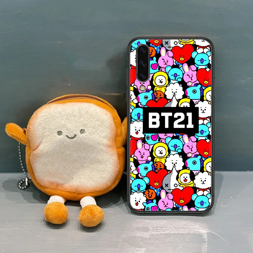 

Cartoon BT 21 Kpop Phone Case For Samsung Galaxy A 10 20 21 30 40 42 50 51 52 70 71 72 81 E S 4G 5G black Cell 3D Coque Luxury