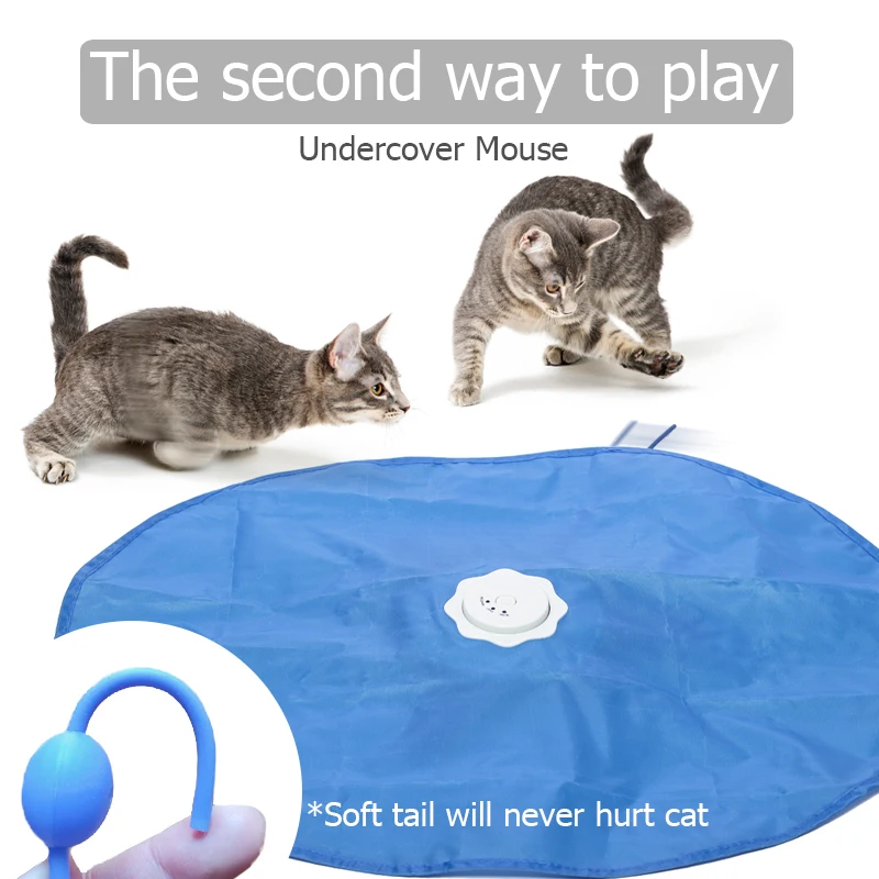 Игрушка для кошек 2 в 1 подкрывающаяся ткань движущаяся мышь перо маски игрушки