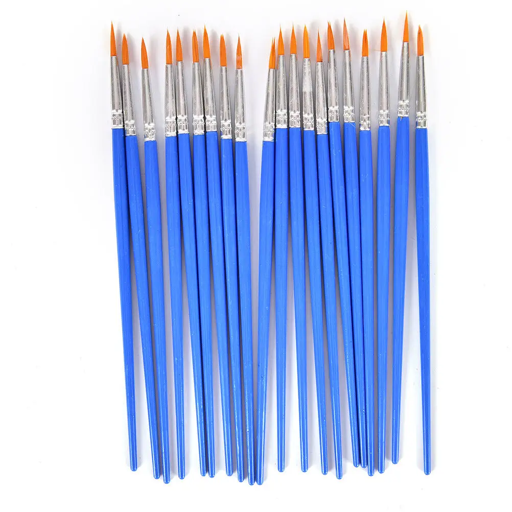 

10Pcs/Lot Nylon Hair Paint Brush Oil Painting Brushes Watercolor Gouache Paint Brushes Different Size Artist Fine Art Supplies