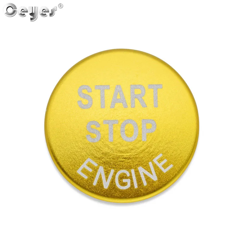 Gold Button Cover Ceyes автомобильный Стайлинг наклейка для Nissan Qashqai J11 Note автомобильный двигатель старт стоп переключатель кнопка кольцо зажигания Чехлы бездымный чехол - Название цвета: Gold Button Cover