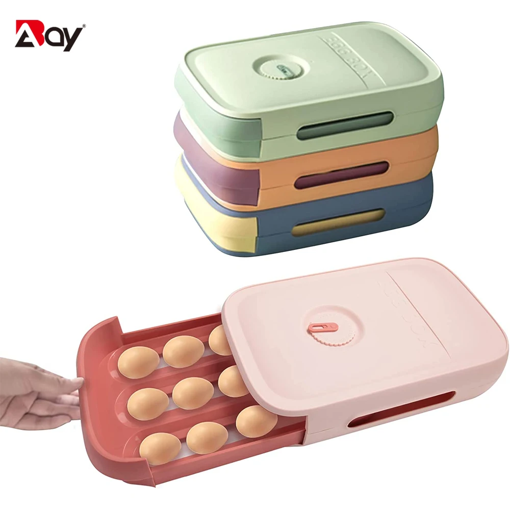 

Plastic Egg Storage Containers Organizer Boxe Plastic Box With Lid Storage Egg Refrigerator Kitchen Organizer Drawer Egg box