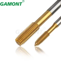 gamont spiral flute metric thread taps straight flute machine screw and die plug set machine tap for hss with coating titanium