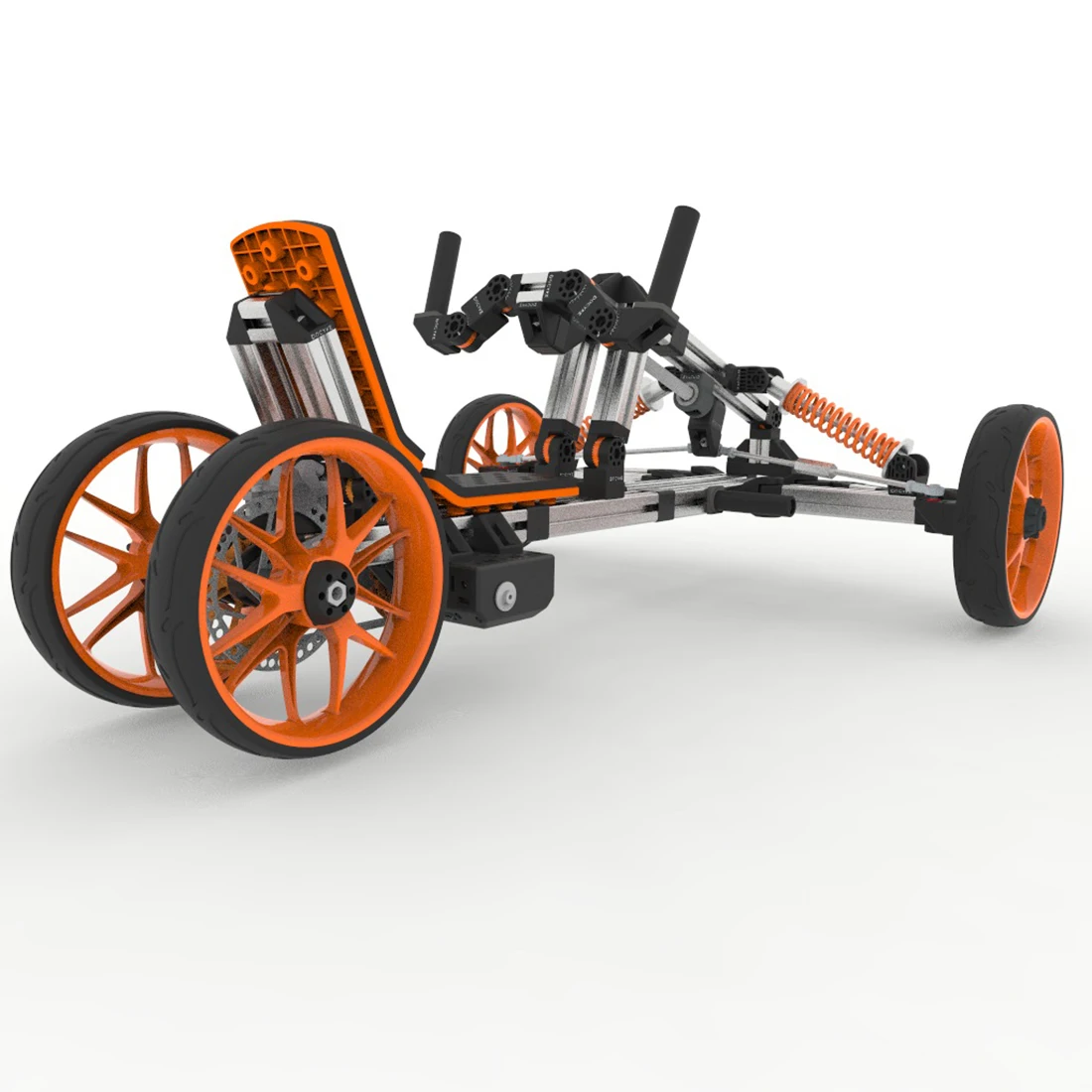 Docyke DIY Творческий застройку аттракционы набор контактов для тестирования 10 в 1 Электрический велосипед Go Kart самокат баланса с алюминиевым, которые поддерживают несколько режимов рамка для малыша