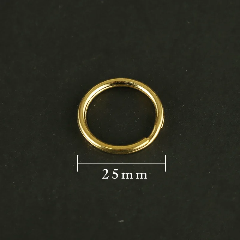 Брелок из чистой латуни ручной работы металлический медный двухслойный круглый