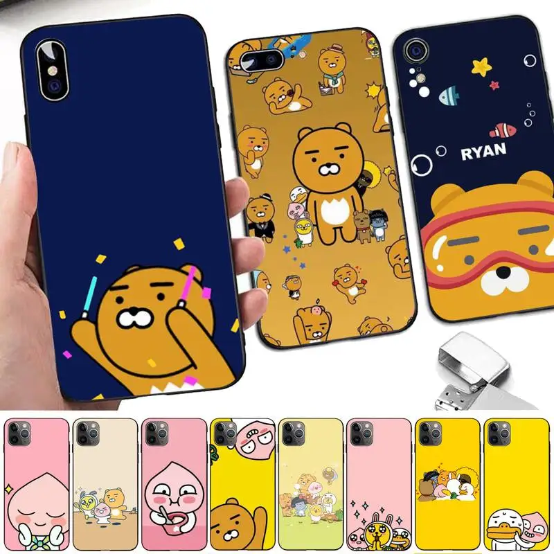 

TOPLBPCS Prime Lovely Apeach Cacao Friend Phone Case for iPhone 11 12 13 mini pro XS MAX 8 7 6 6S Plus X 5S SE 2020 XR cover