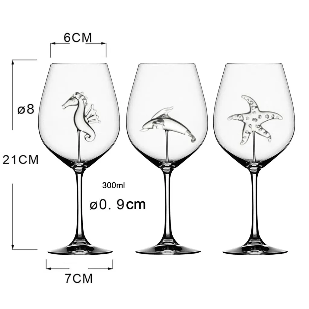 Бокал домашний оригинальный бокал для красного вина Акула Хрустальный вечерние