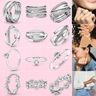 Женские кольца из стерлингового серебра 925 пробы с перекрестными вставками, трехдиапазонное кольцо для женщин, Свадебная вечеринка, модная женская бижутерия, подарок