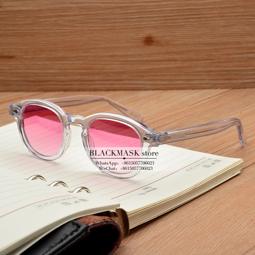 Новинка, винтажные Круглые Солнцезащитные очки из ацетата, lunette soleil femme, Ретро стиль, брендовые дизайнерские солнцезащитные очки для женщин и мужчин, oculos de sol, красные линзы