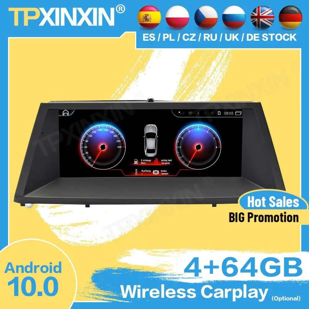 

Car Radio Stereo Wireless Recorder Receiver Android For BMW X5 X6 2007 2008 2009 2010 GPS Player Navigation Auto Audio Head Unit