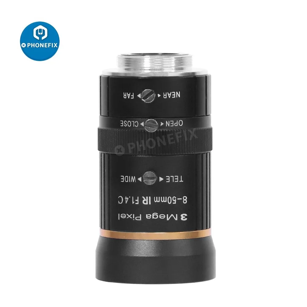 

3.0MP 8-50mm CS C Mount Lens Telephoto Lens Long Lens Industrial CCTV Microscope Lens Big Visual Field Manual IRIS Zoom Lens